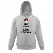 Детская толстовка Keep calm and catch pokemon