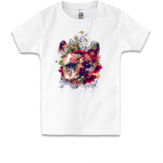 Детская футболка с совой из цветов