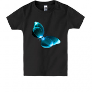 Детская футболка с неоновой бабочкой