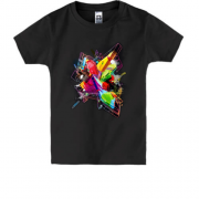 Детская футболка с цветной 3-D абстракцией