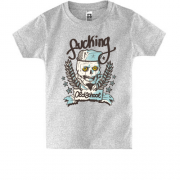 Дитяча футболка з черепом Fuking oldschool