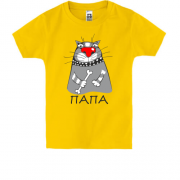 Детская футболка с котом и косточкой (папа)