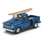 Іграшкова модель машини "Kinsmart" з дошкою для серфінгу 1955 Chevy Stepside Pick-up
