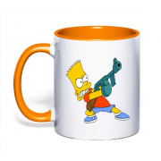 Чашка "Барт Симпсон с пулеметом"