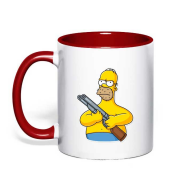 Чашка "Гомер Симпсон с ружьем"