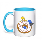 Чашка "Гомер Симпсон и гигантский пончик"