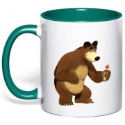 Чашка "Маша і Ведмідь" Ведмедик їсть льодяник