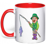 Чашка для рыбака с принтом