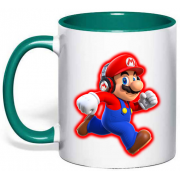 Чашка с принтом "Супер Марио в наушниках"