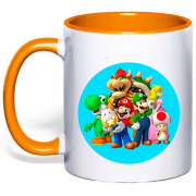 Чашка с принтом герои из "Супер Марио"