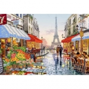 Алмазная мозаика "Париж город влюбленных" без подрамника