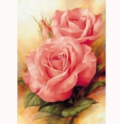 Алмазная мозаика "Цветущие розы" с подрамником