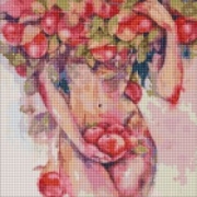 Алмазная мозаика "Яблочный соблазн" на подрамнике