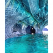 Алмазная мозаика на подрамнике "Мраморные пещеры Чили"