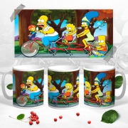 Чашка "Симпсоны катаются на велосипеде"