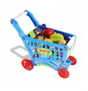 Дитяча візок для супермаркету з продуктами "Блакитна"