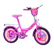 Детский розовый двухколесный велосипед 