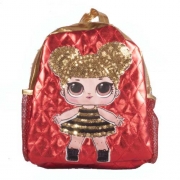 Детский рюкзак красный "Кукла Модница"