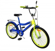 Детский сине-зеленый велосипед 