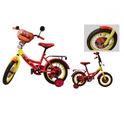 Детский велосипед с дополнительными колесами 
