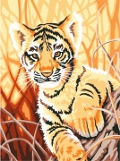 Полотно-розмальовка під номерами "Тигр"