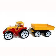 Іграшковий трактор з кольоровим причепом