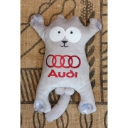 Игрушка мягкая сувенир котик на присосках "Audi"