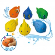Игрушки-пищалки для ванной "Цветные рыбки"