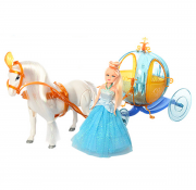 Карета з лялькою і конячкою на батарейках