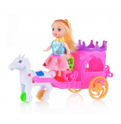 Карета заводна з лялькою і конячкою
