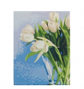 Картина "Белые тюльпаны" по номерам