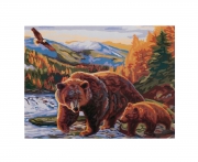 Картина "Бурые медведи" по номерам