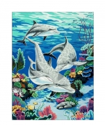 Картина "Дельфіни" за номерами