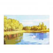 Картина "Лесное озеро" по номерам
