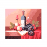 Картина "Натюрморт з вином" за номерами