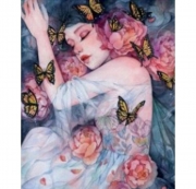 Картина алмазами на подрамнике "Спящая красавица"