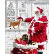 Картина по номерам "Добрый Дед Мороз"
