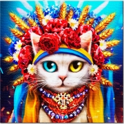 Интерьерная картина  "Кошка украиночка"