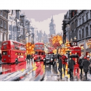 Картина по номерам "Лондон с красным акцентом"