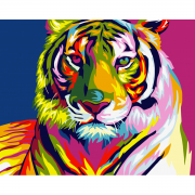 Картина по номерам "Тигр" поп-арт