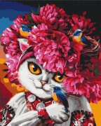 Картина по номерам "Цветущая кошка" Марианна Пащук