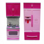 Кухня для куклы барби розовая с музыкальными эффектами