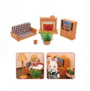 Мебель іграшкова "Вітальня з каміном і телевізором"
