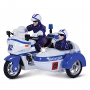 Модель мотоцикла с коляской "Милиция"