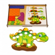 Мозаика деревянная "Динозаврик"