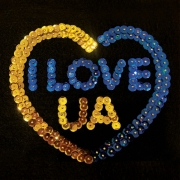 Набор для творчества из пайеток "I love UA"