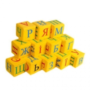 Набір навчальних м'яких кубиків "Український алфавіт"