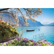 Пазл 1000 деталей "Озеро Montreux Швейцария"