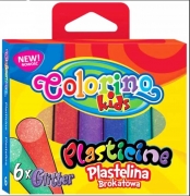 Пластилін Colorino з блискітками 6 кольорів