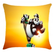 Подушка 3Д Панда кунг-фу с детишками